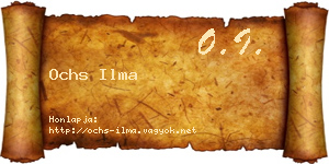Ochs Ilma névjegykártya
